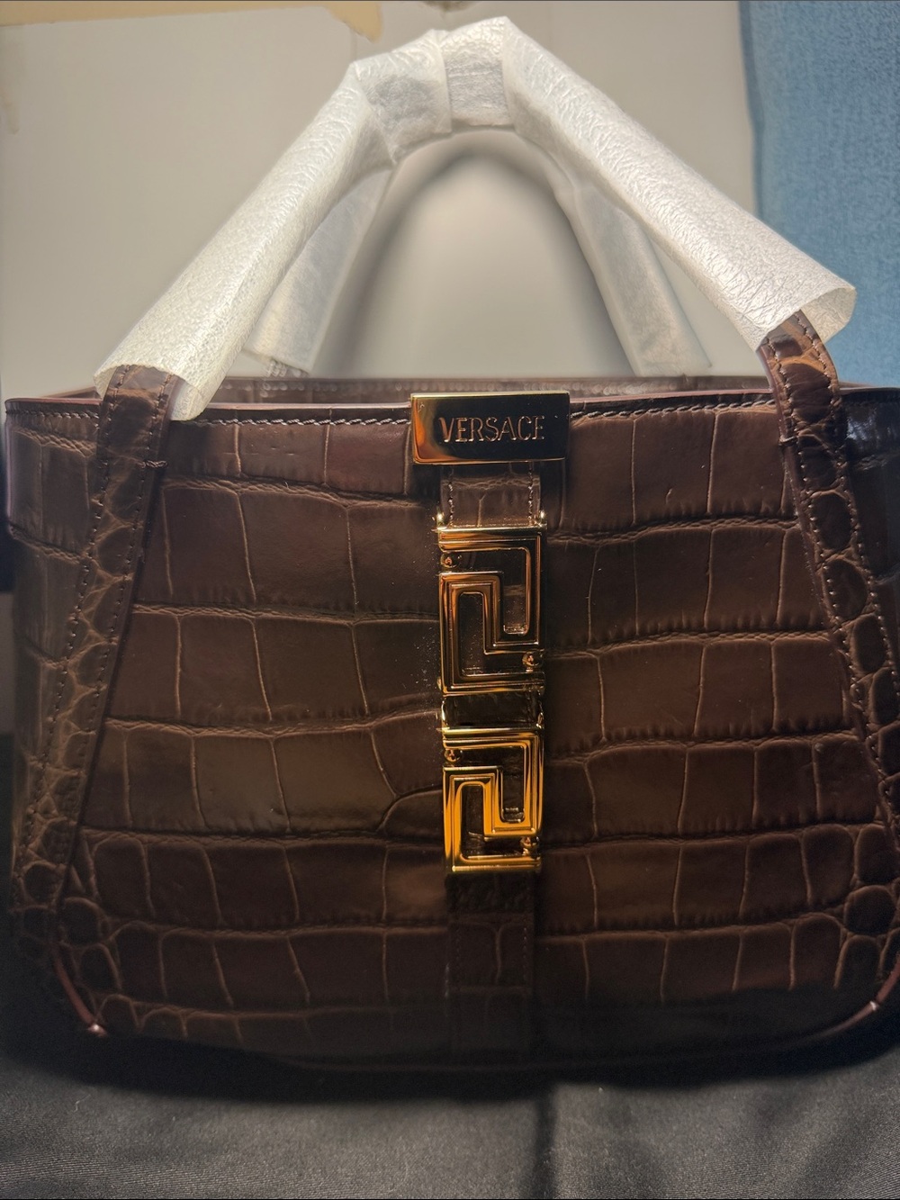 Versace Greca Goddess Small Tote Bag New